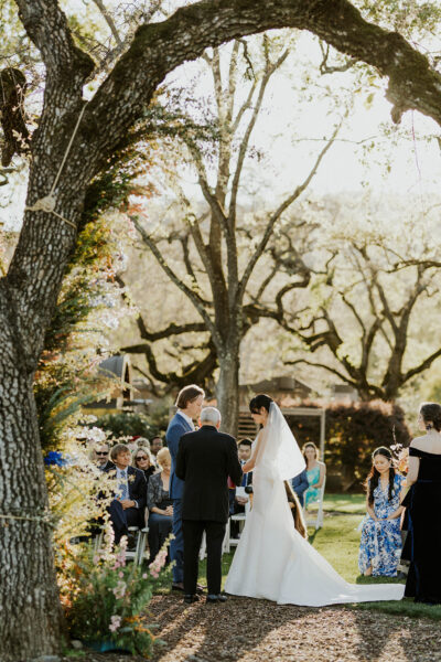Beautiful outdoor wedding ceremony in Napa Valley