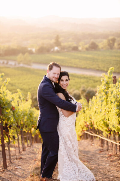 Jennifer and Geoffrey at their Copain Winery wedding