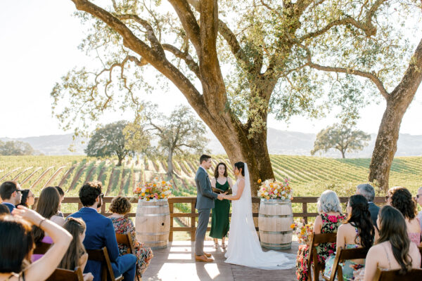 Dreamy wedding ceremony in Sonoma Valley