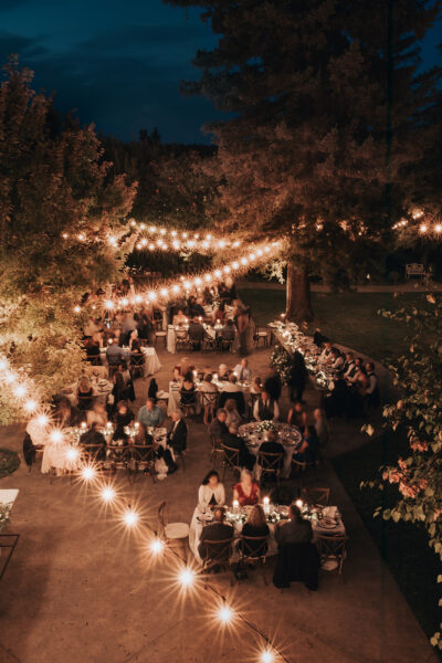 Beautiful outdoor wedding reception at Park Winters country estate