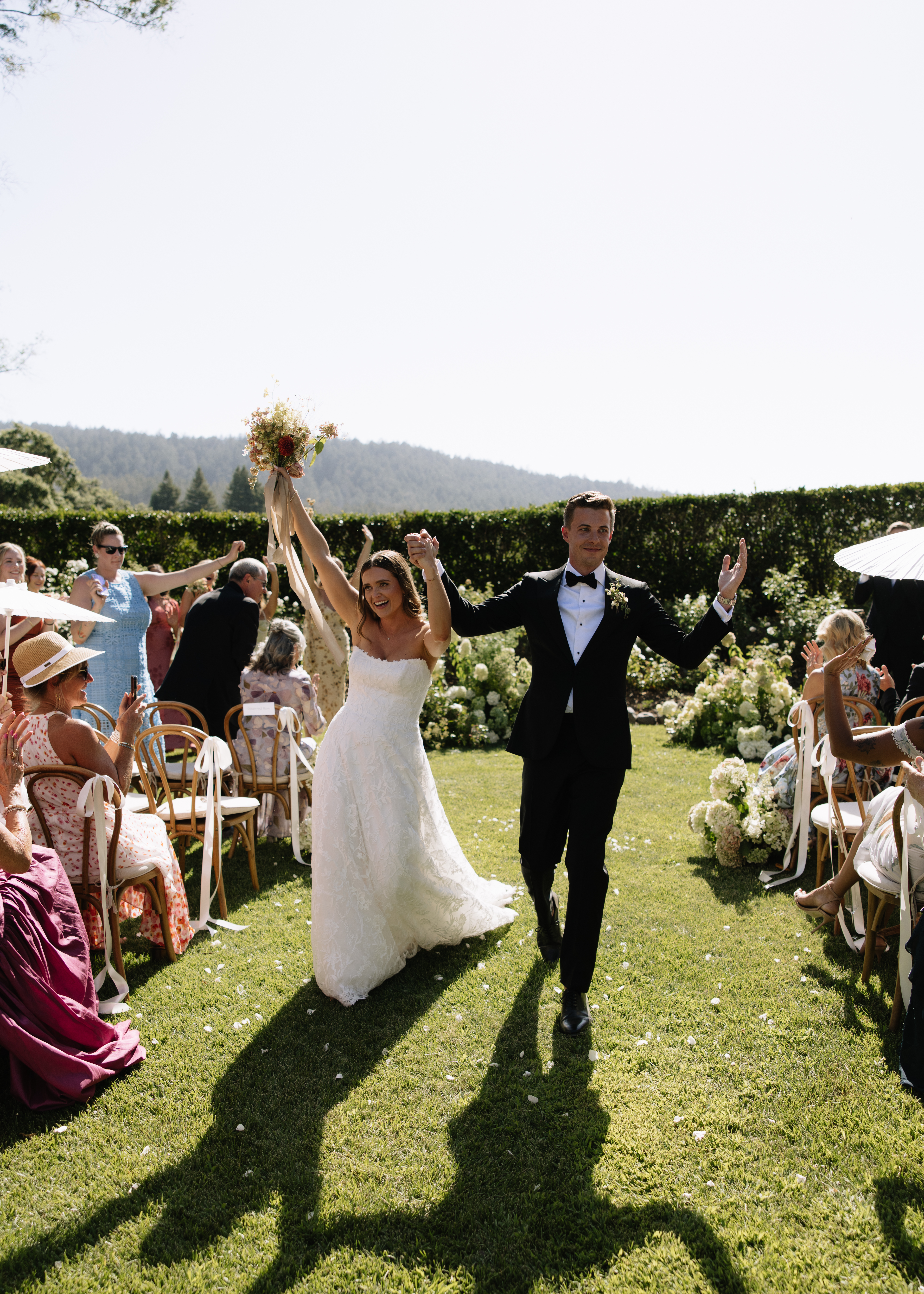 Outdoor wedding ceremony setup at Annadel Estate Winery in Sonoma wine country.
